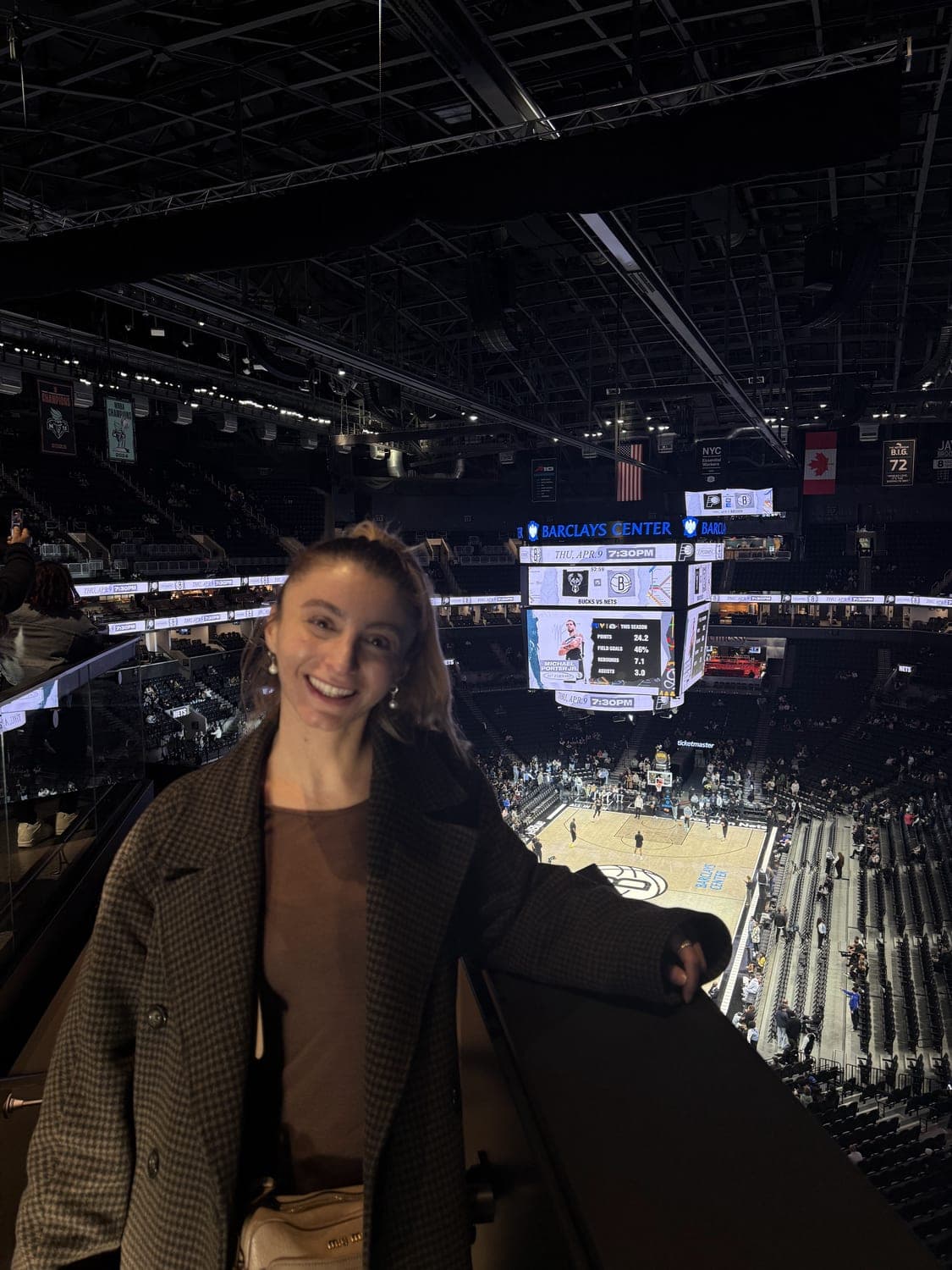 Sarah Ilic at the Brooklyn Nets, Barclays Center, New York